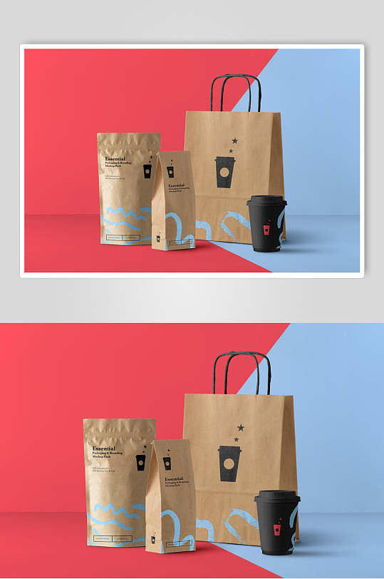 塑料袋奶茶杯包装袋样机