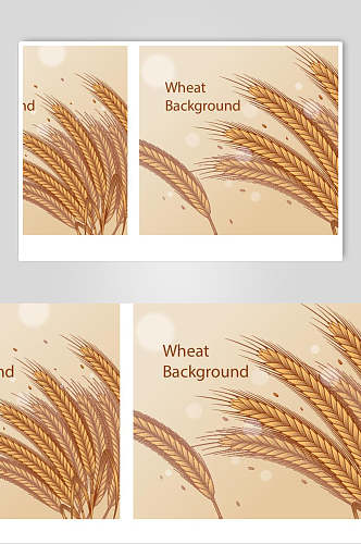 英文大气麦穗稻谷矢量素材