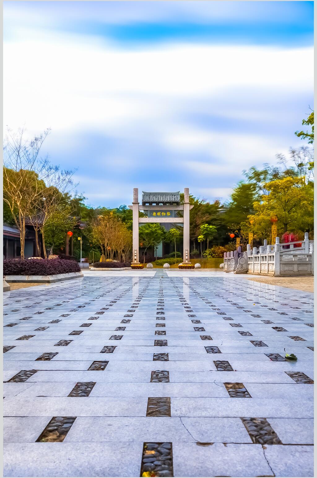 古代石板路背景图片素材