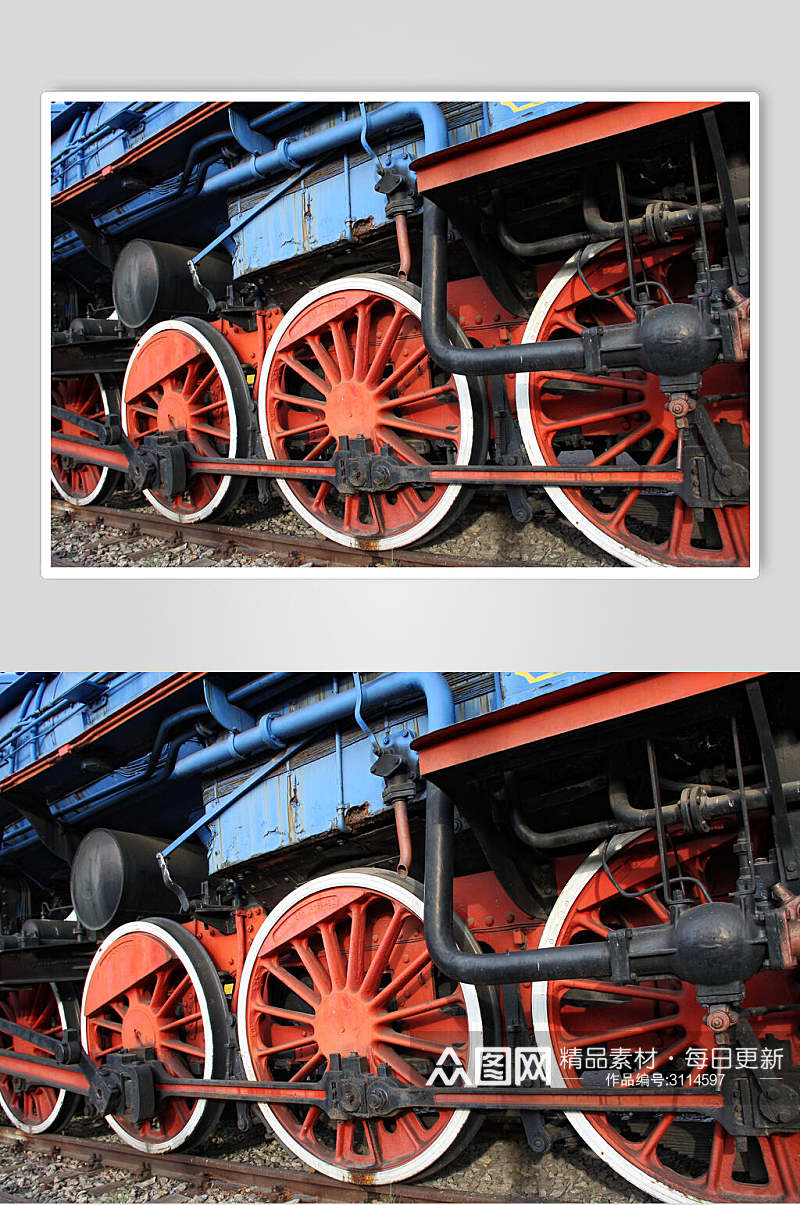 创意老蒸汽火车图片素材