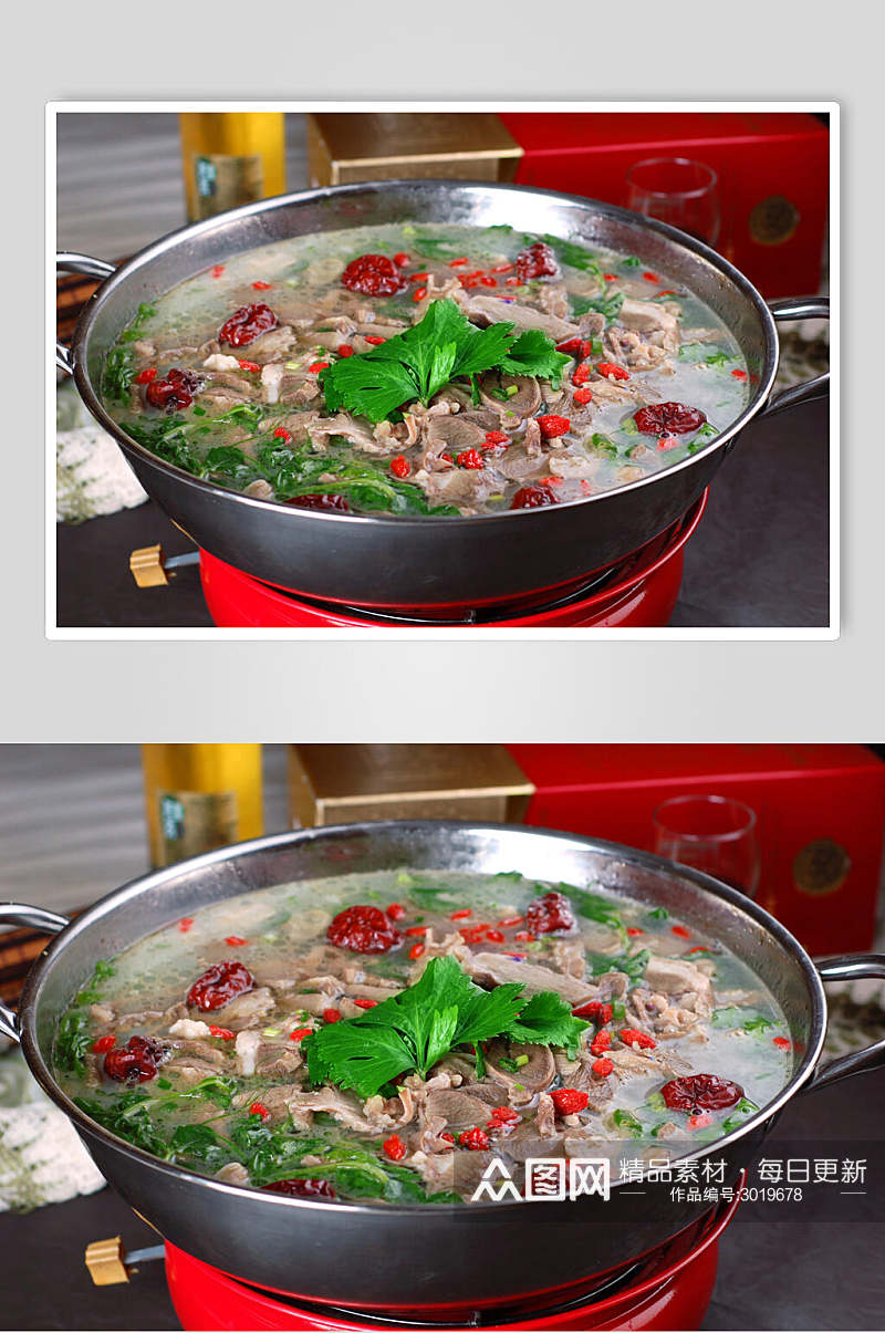 美食汤羊肉汤锅图片素材
