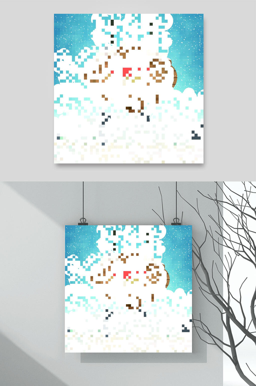 二零一六圣诞节雪人矢量素材素材
