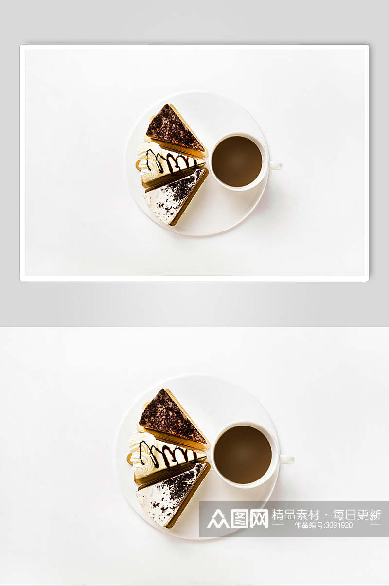 巧克力慕斯蛋糕甜品图片素材