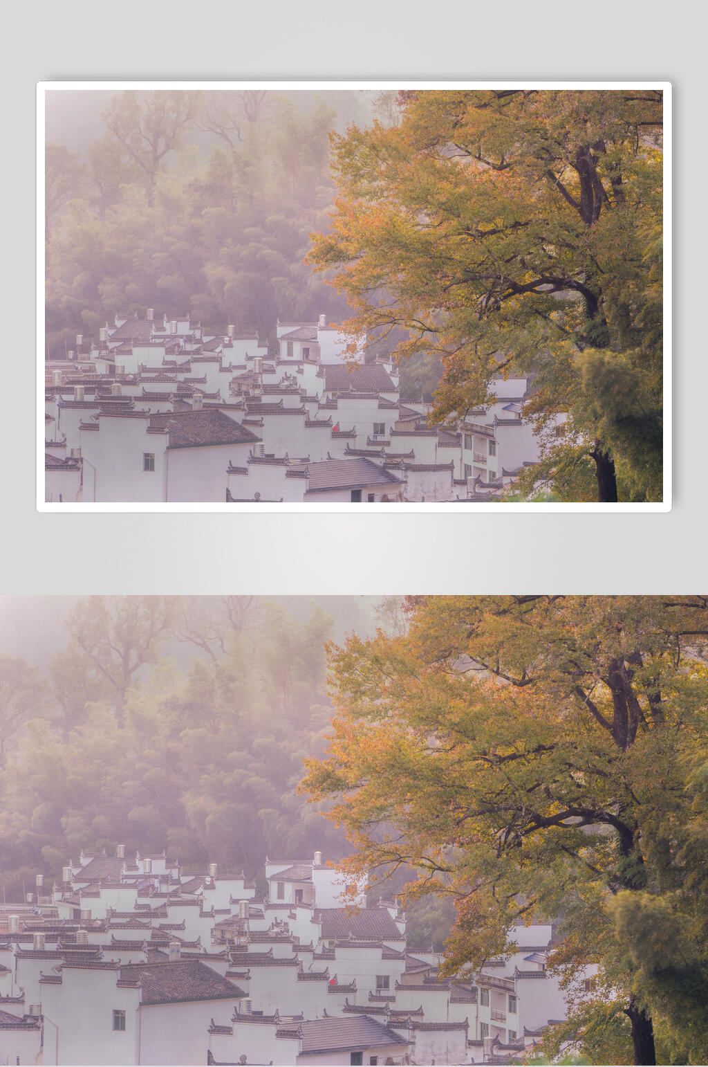 古镇婺源风景全景图片素材