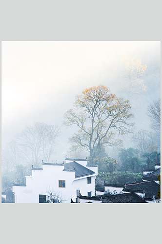 雾茫古镇婺源风景图片