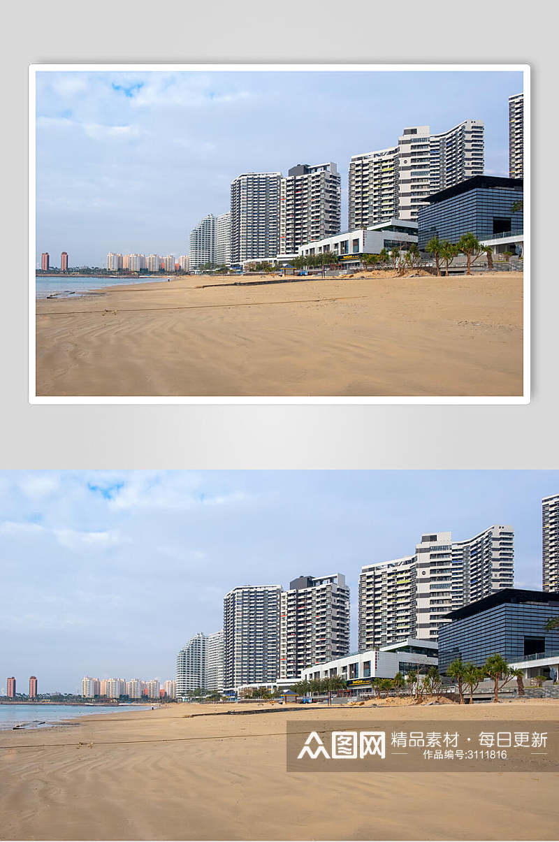 广东惠州海景房沙滩图片素材