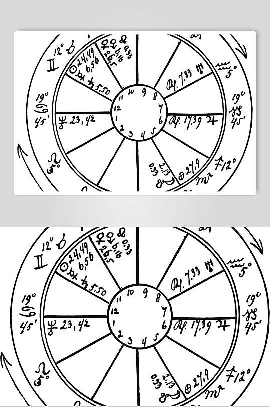 坐标黑白线性矢量素材