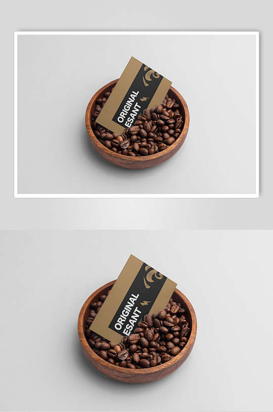 咖啡罐盘装咖啡豆样机