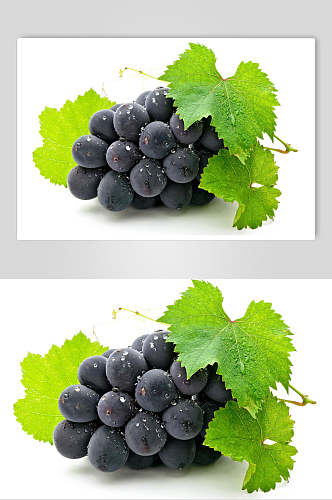 清新白底高清新鲜水果葡萄食物图片