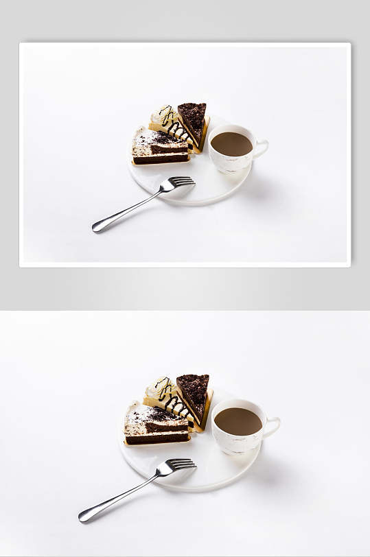 时尚咖啡慕斯蛋糕甜品图片
