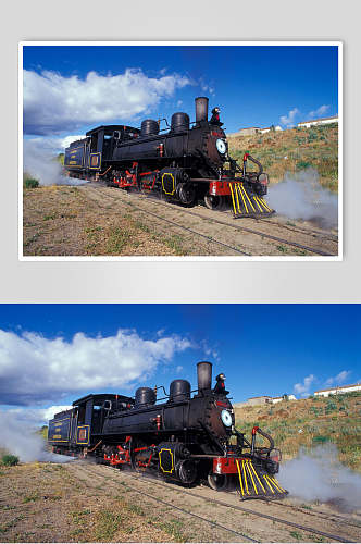 时尚老蒸汽火车图片