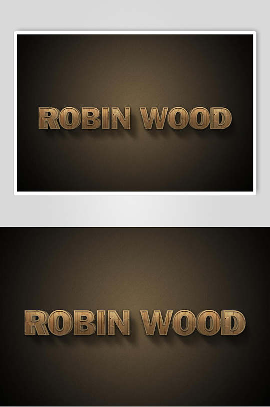 时尚渐变褐色英文艺术特效字素材