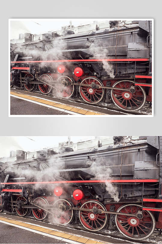 老蒸汽火车元素图片