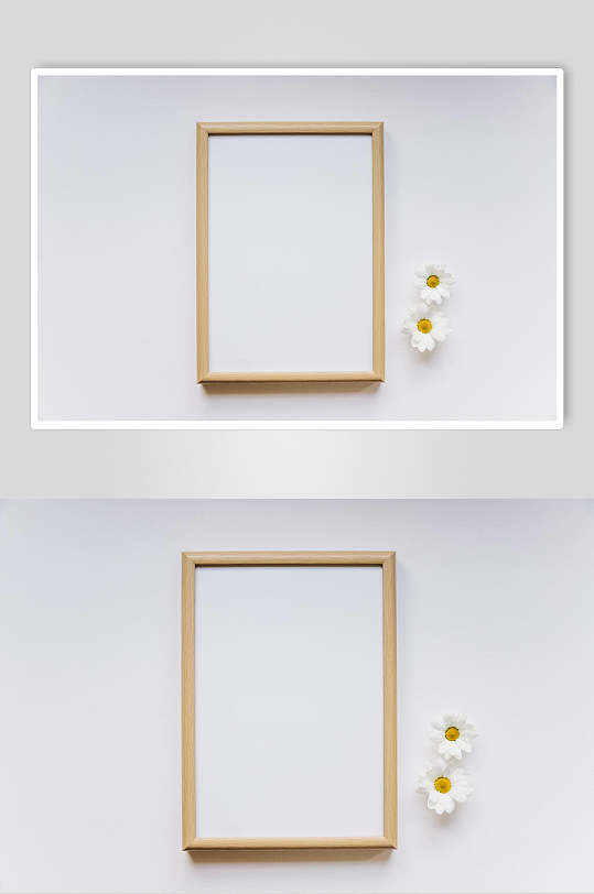 极简木质相框花语花朵高清图片