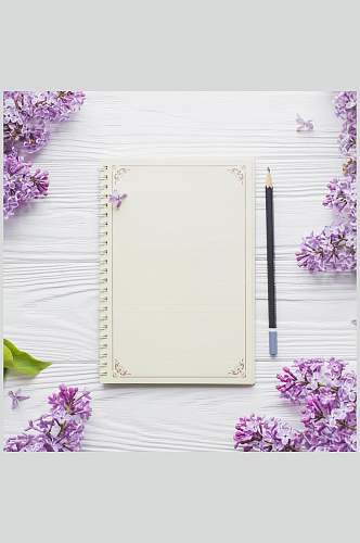 简洁紫色花语花朵高清图片