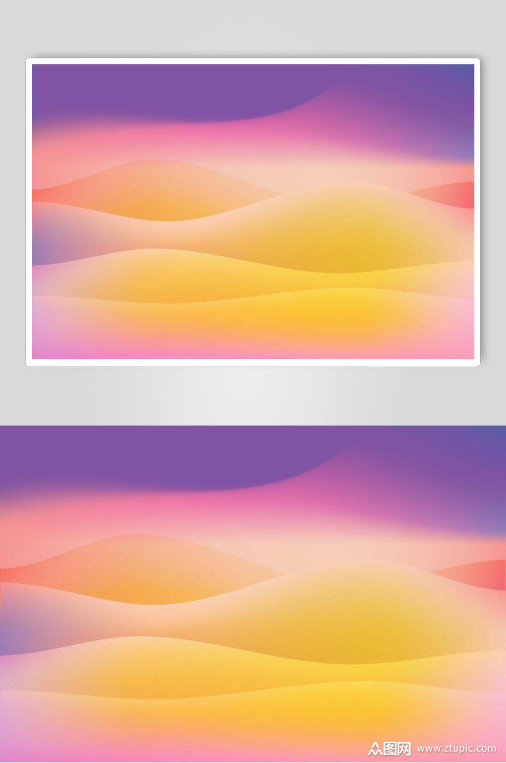 曲线黄紫色粒状渐变矢量素材