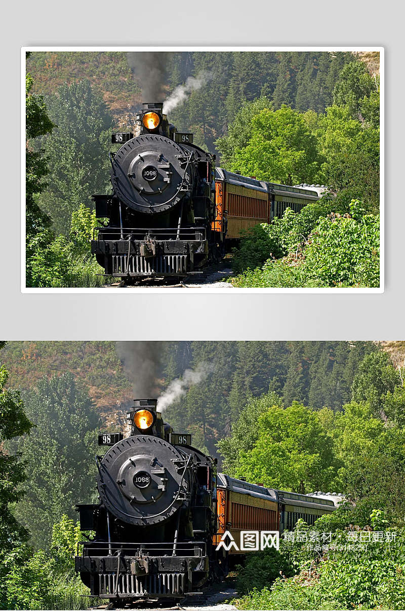 老蒸汽火车主题图片素材