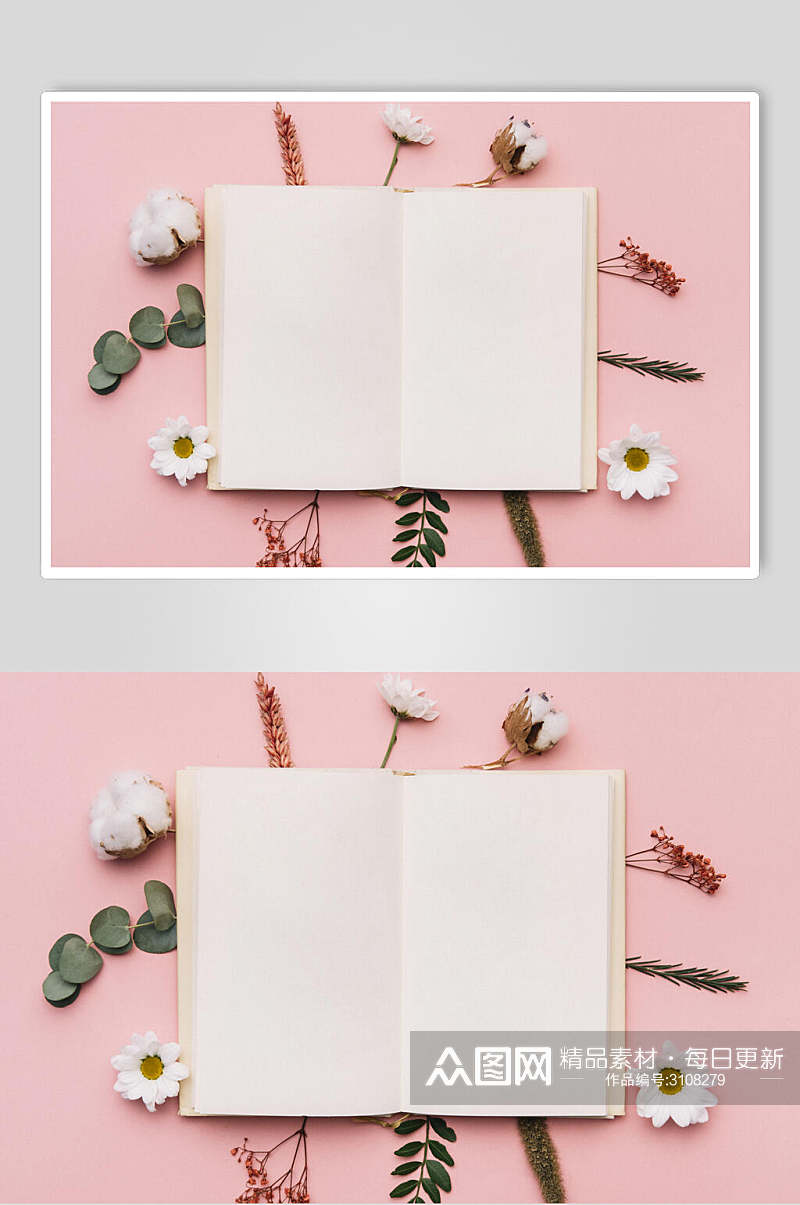 粉色大气花语花朵高清图片素材