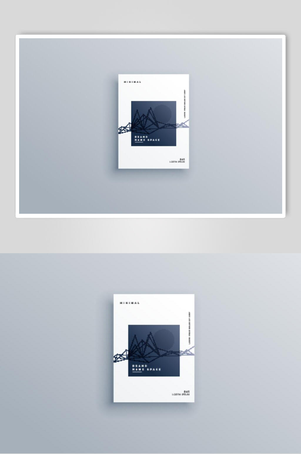 极简线条画册封面设计矢量素材素材