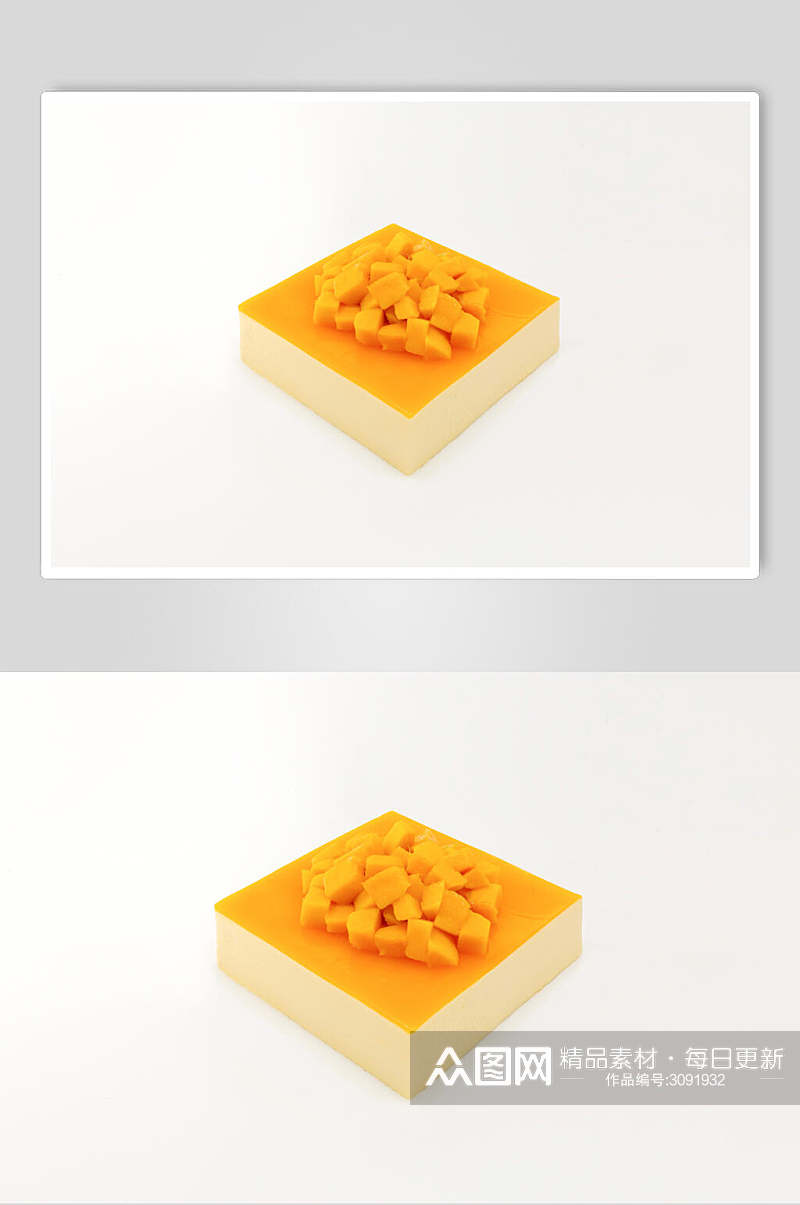 芒果慕斯蛋糕甜品图片素材