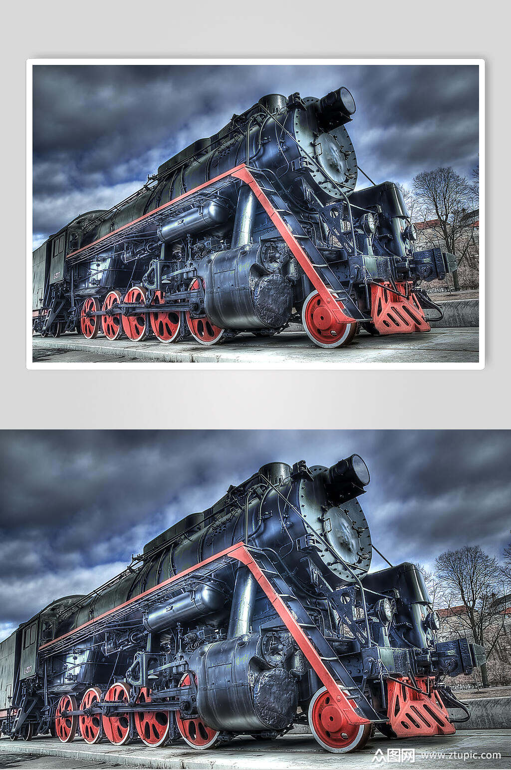 创意老蒸汽火车图片素材