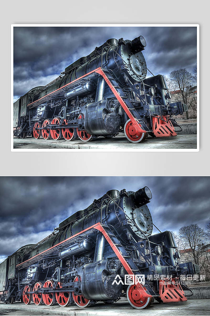创意老蒸汽火车图片素材