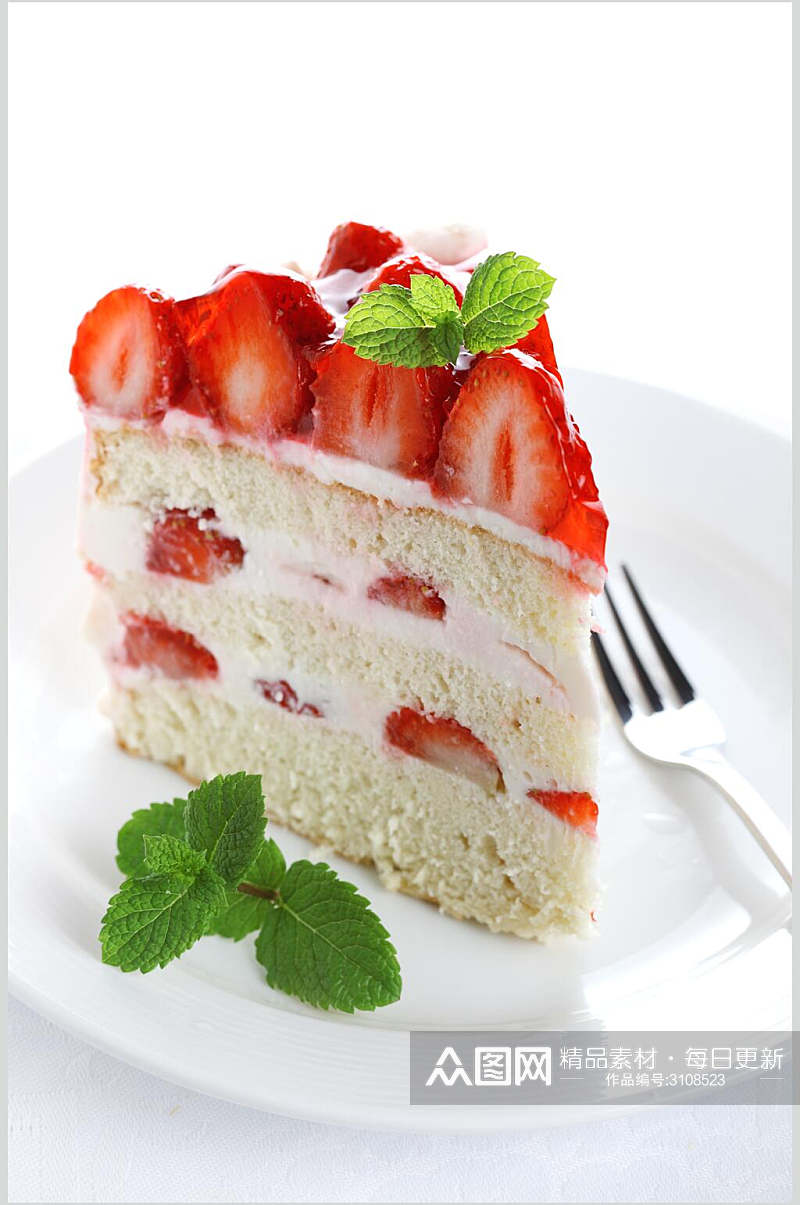 高清蛋糕下午茶水果草莓食品图片素材