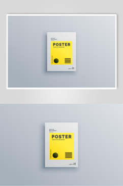 黄色海报画册封面设计矢量素材