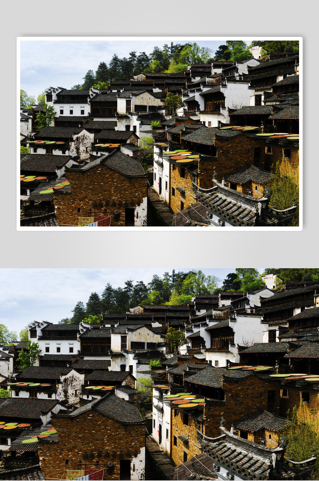 全景古镇婺源风景图片素材