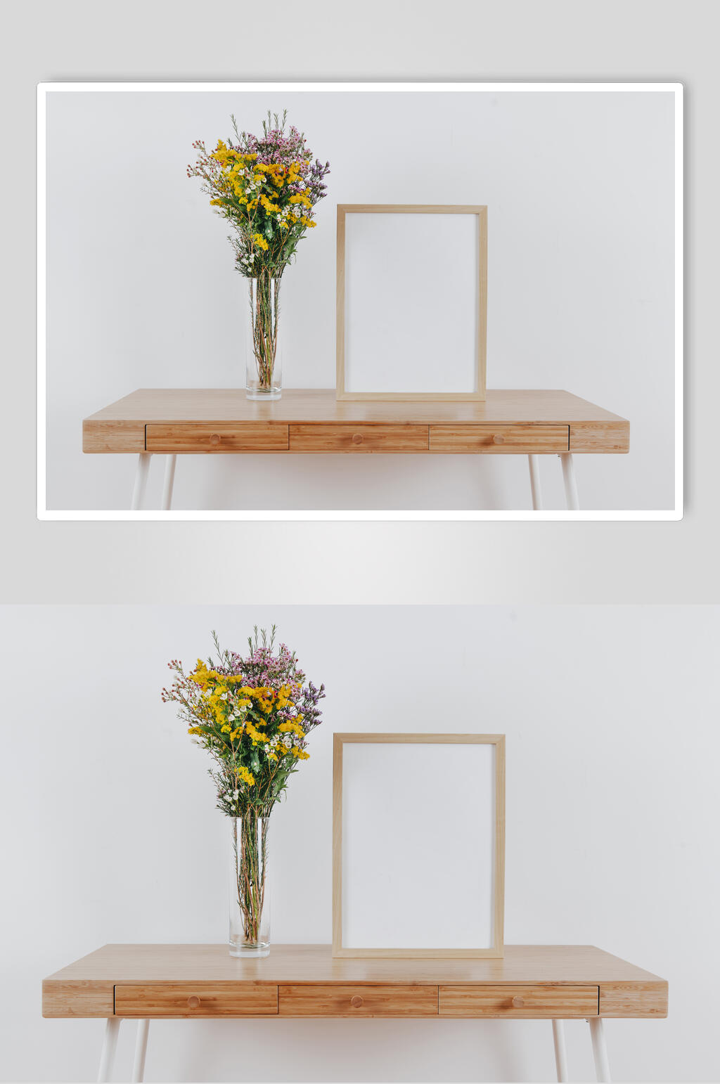 简约插花相框花语花朵高清图片素材