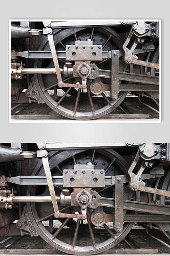 车轮老蒸汽火车图片