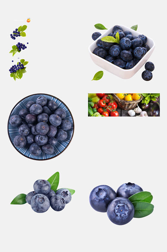 有机蓝莓水果蔬菜免抠素材