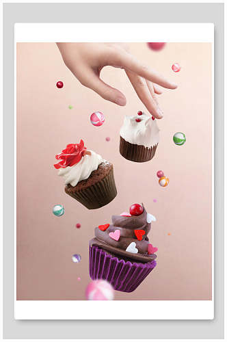 创意甜品蛋糕美食海报背景素材