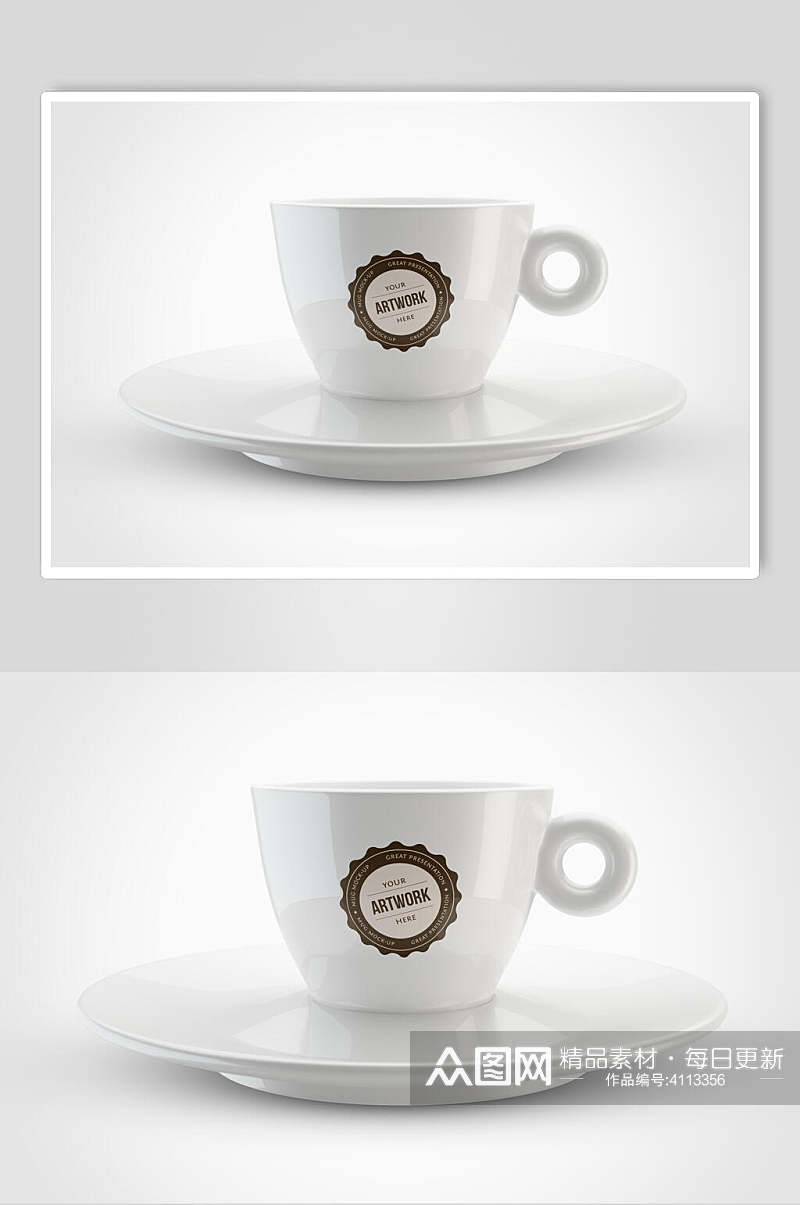 杯子咖啡品牌VI设计咖啡杯展示样机素材