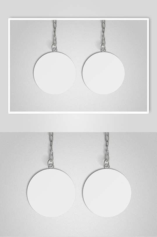 时尚圆形贴图钥匙扣贴图样机