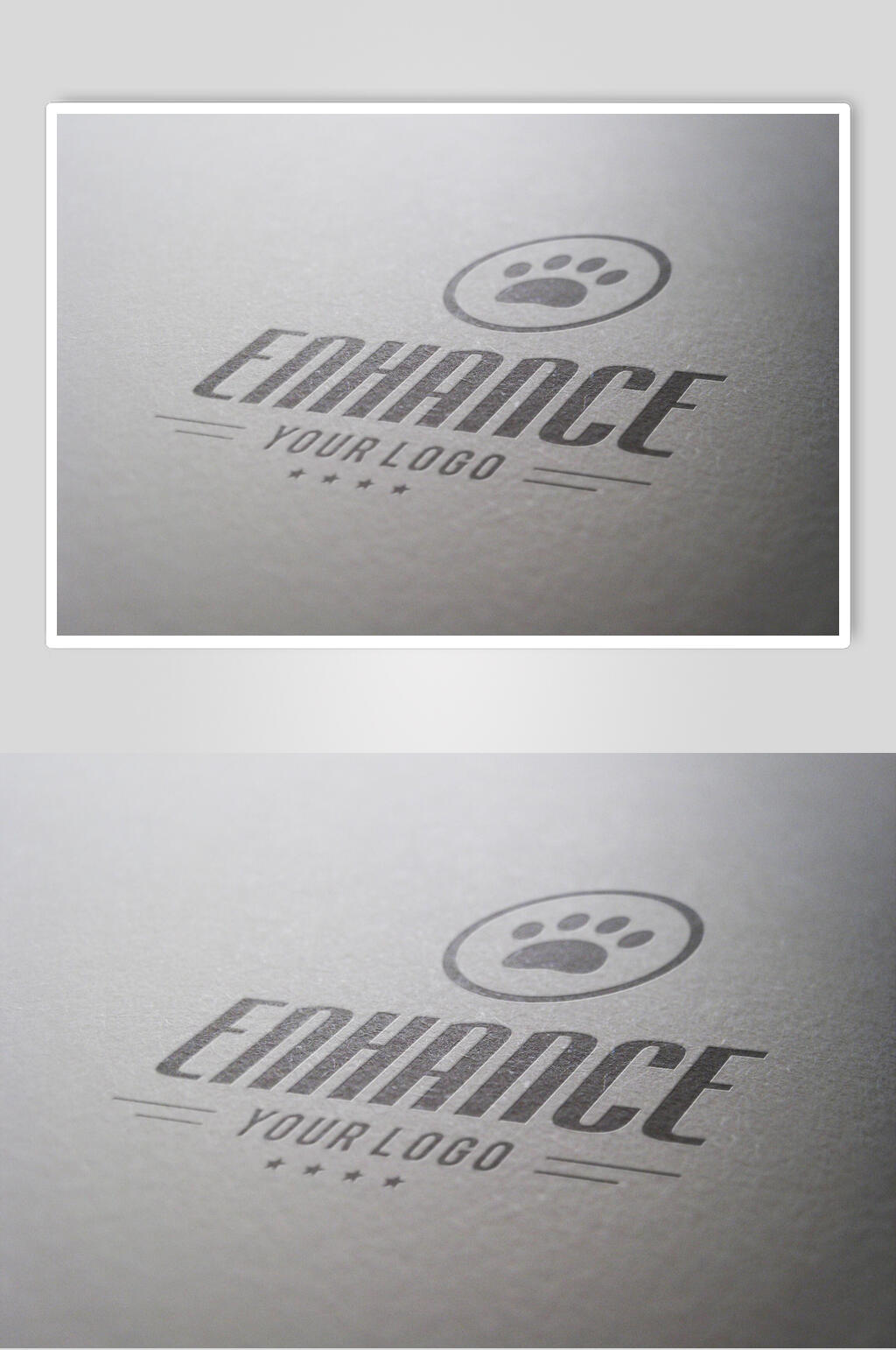 灰色渐变logo样机素材