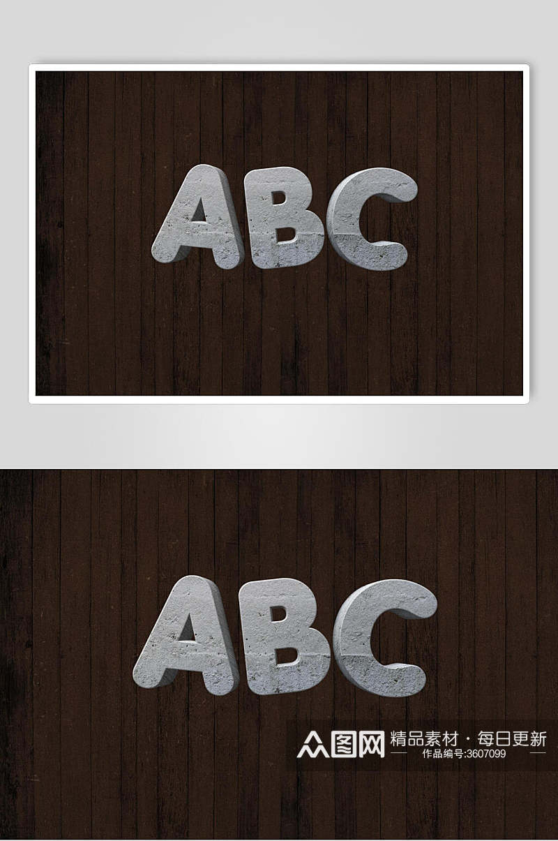 ABC立体艺术特效字素材素材