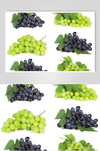清新白底高清水果葡萄食物图片