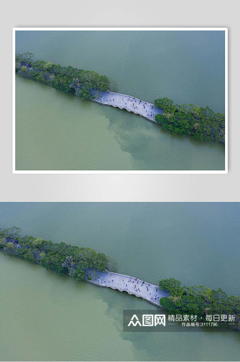 俯瞰广东惠州西湖图片素材