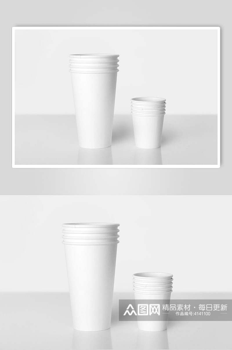 纯白纸杯设计样机素材