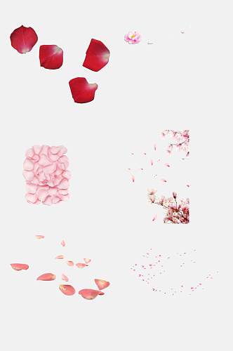 粉色浪漫花瓣免抠设计素材