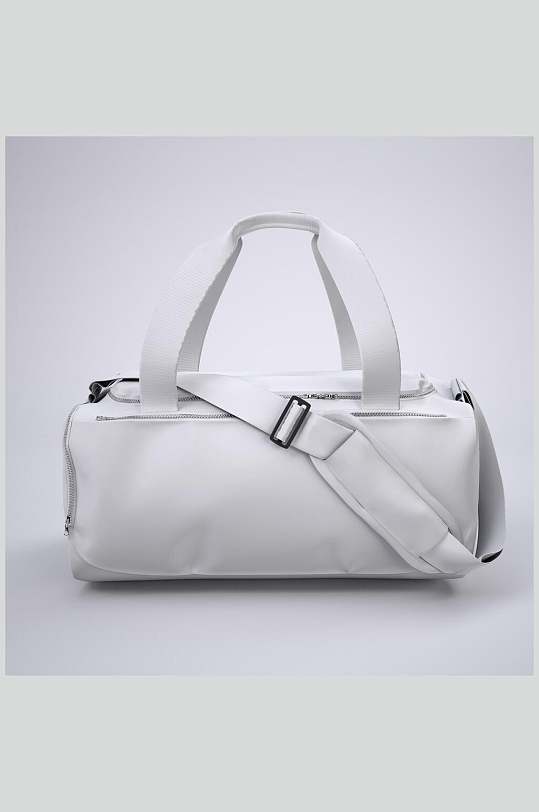 纯白斜跨手提书包背包样机