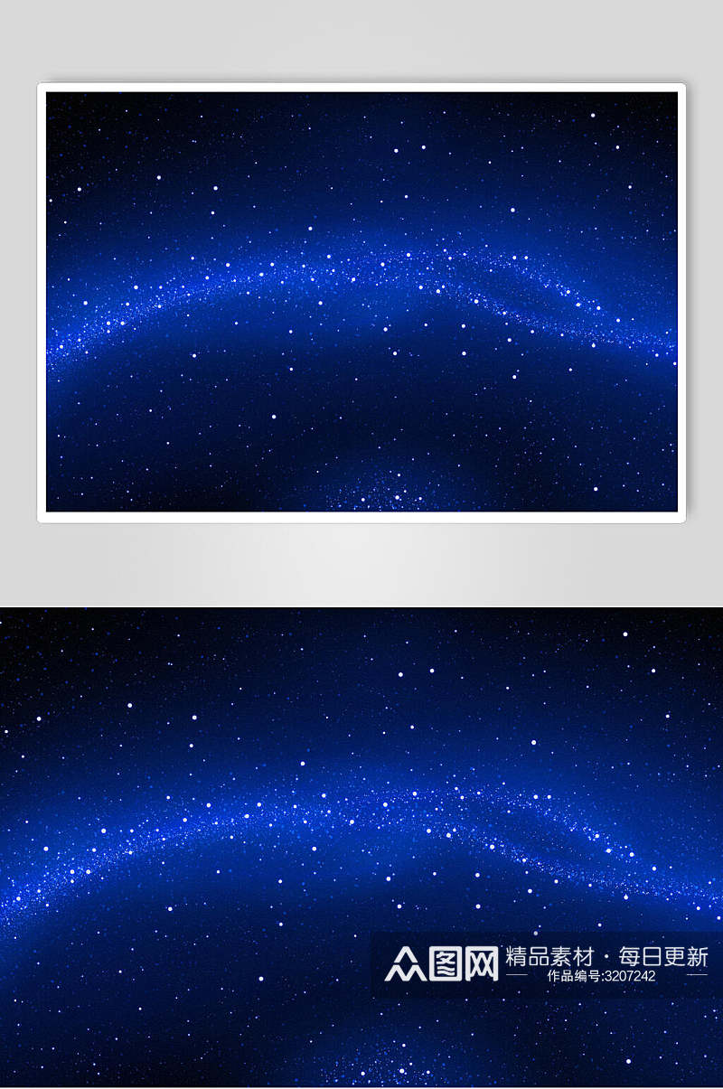 蓝色银河星空图片素材
