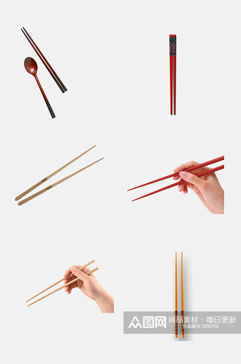 简约勺子筷子免抠元素素材