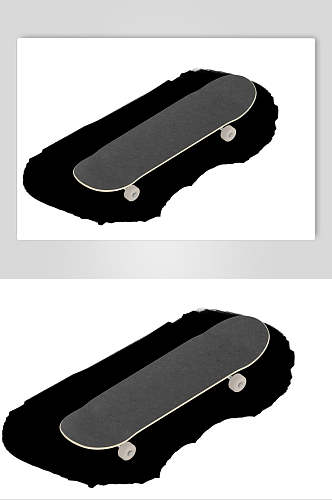 黑色定制滑板样机