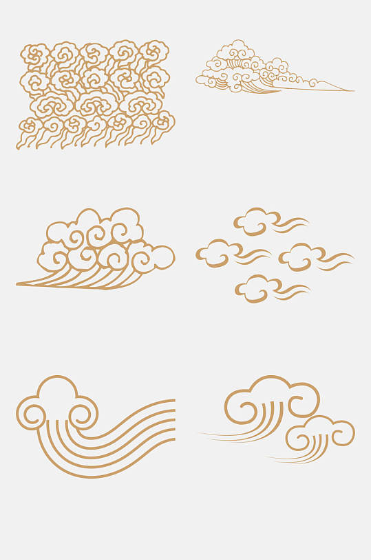 高端云纹祥云免抠素材