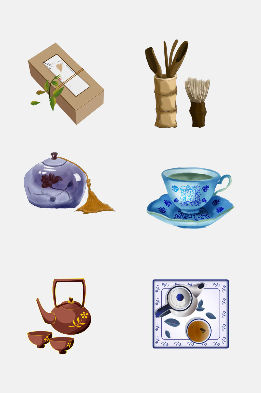 古色古香茶壶茶叶茶免抠素材素材