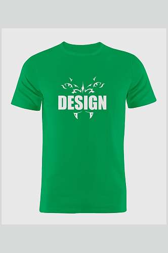 绿色创意男T恤短袖展示样机