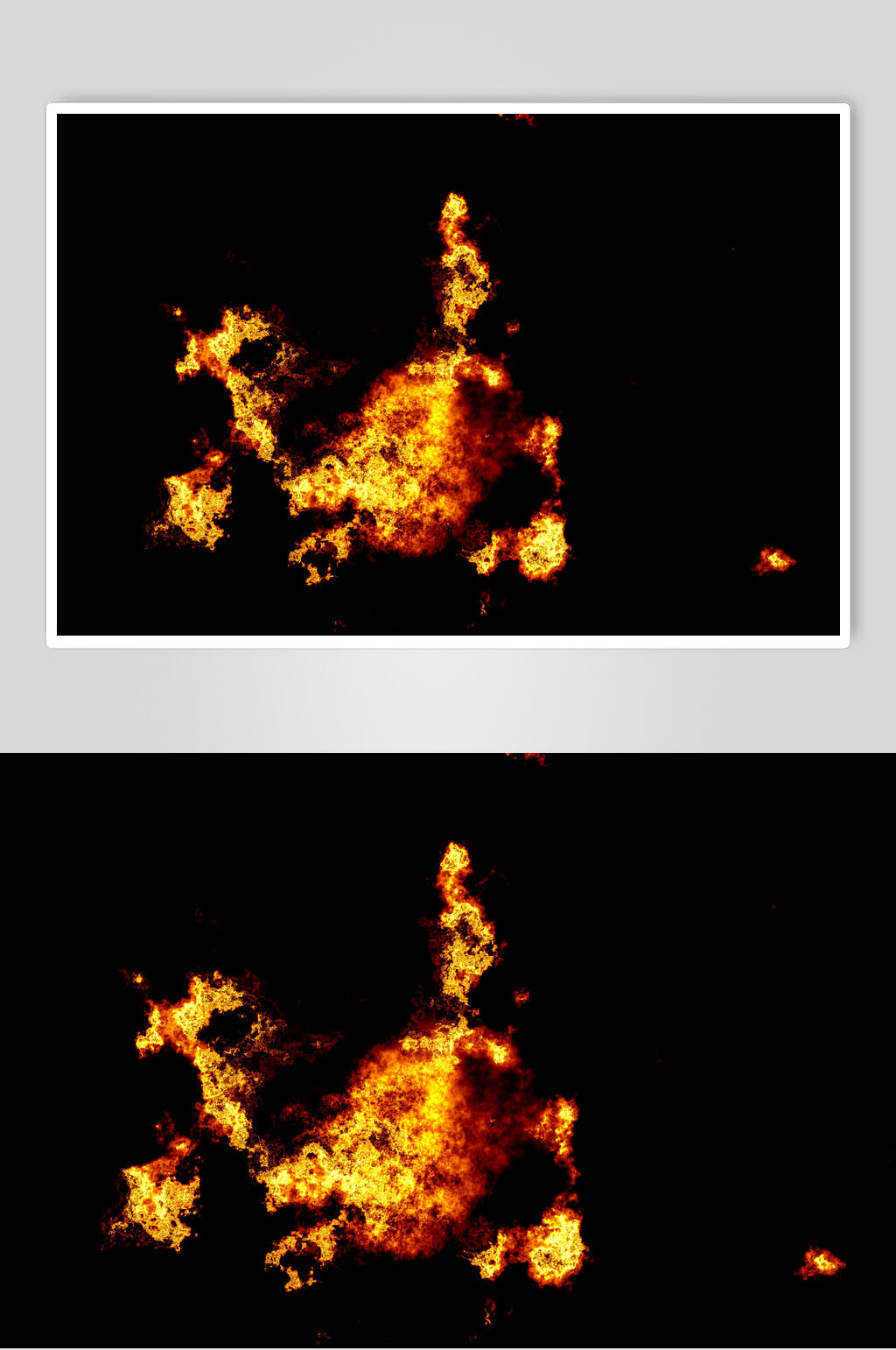 黑底时尚燃烧火焰火苗高清图片素材