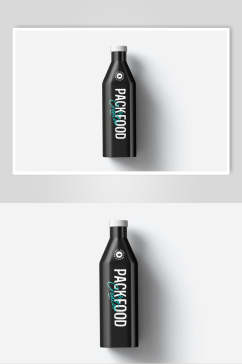 黑色高级瓶子罐子样机